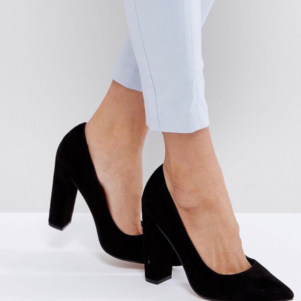 ASOS Phantom Suede Black High Heels
